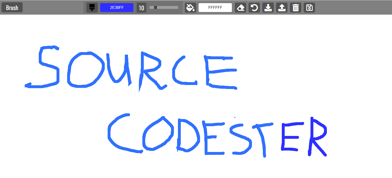 Simple Painting Tool App in JavaScript Free Source Code SourceCodester